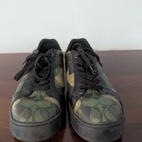 Coach Green Camouflage Loafers s-l400.jpg main image 3